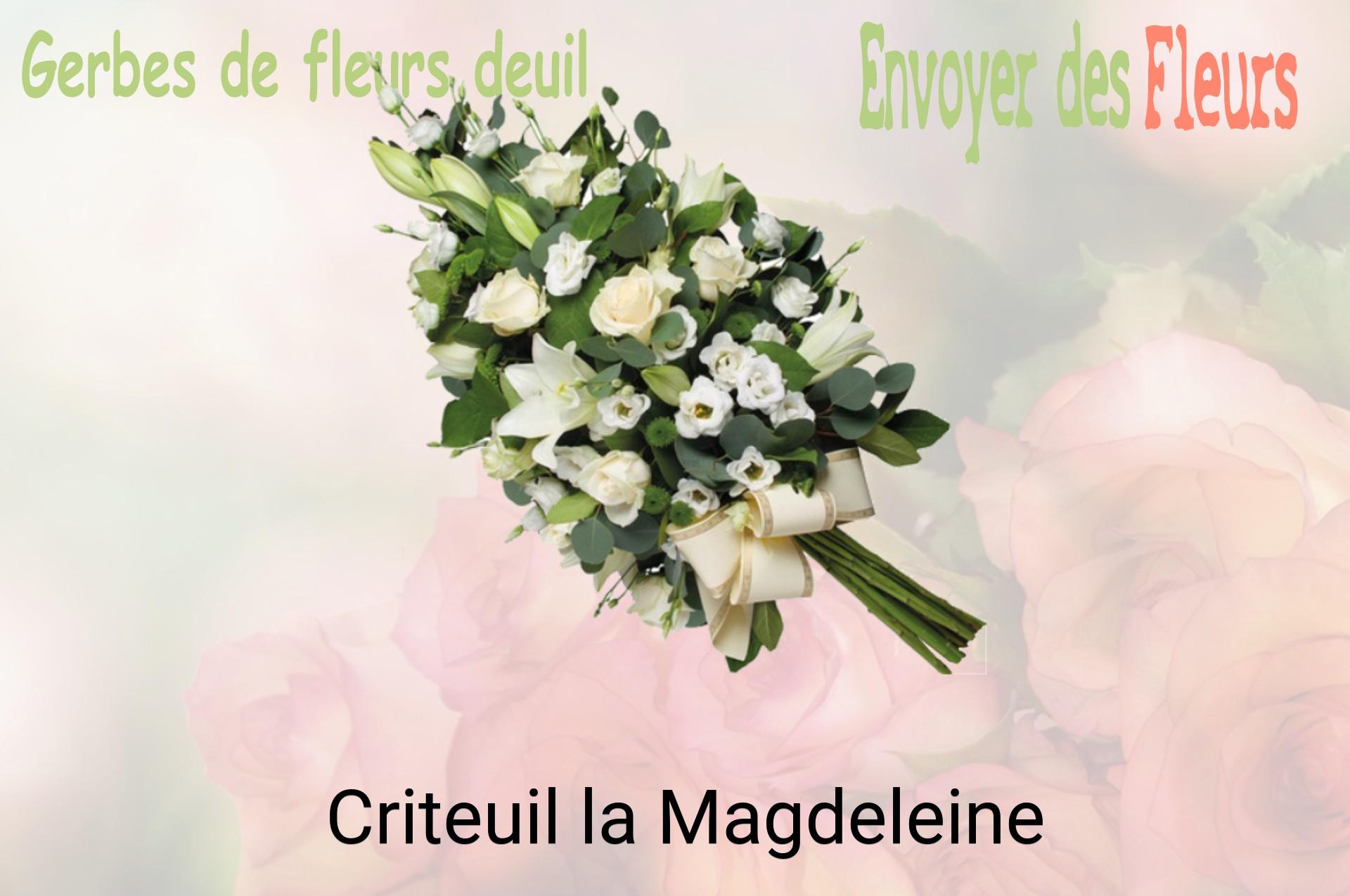 Gerbe de fleurs de deuil livrée à Criteuil-la-Magdeleine